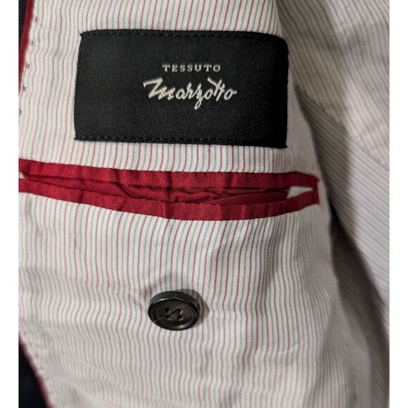 Brooks Brothers Red Fleece Marzotto Tessuto Navy Wool Blazer Jacket Men's 38S - Picture 12 of 13